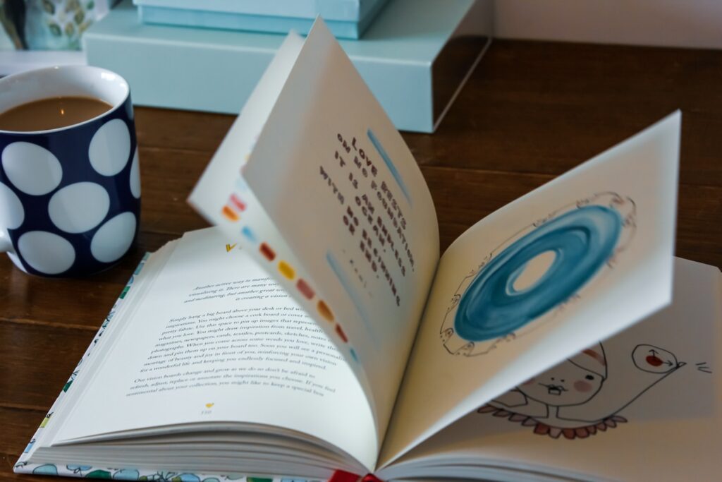 Reading a book