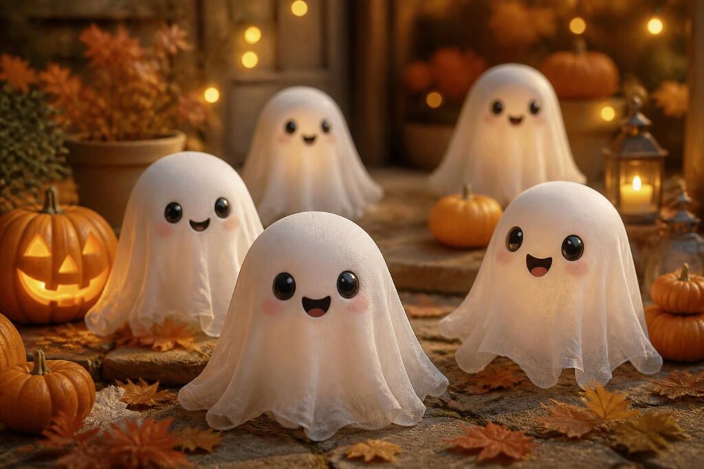 découvrez des dessins fantômes faciles à réaliser pour enfants, parfaits pour halloween avec un style kawaii amusant et adorable.