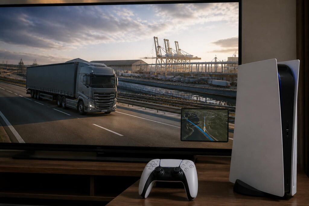 découvrez le gameplay de trucks and logistics simulator sur ps5, lisez notre avis détaillé et trouvez tous les accessoires compatibles pour une expérience de conduite optimale.