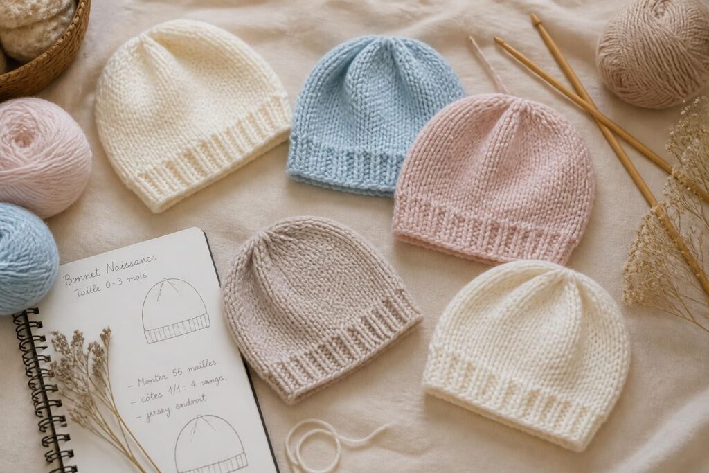 découvrez nos tutoriels et modèles gratuits faciles pour tricoter un bonnet pour nouveau-né, parfait pour garder bébé au chaud avec style.